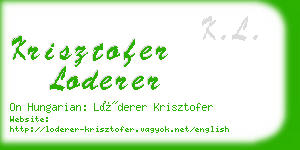 krisztofer loderer business card